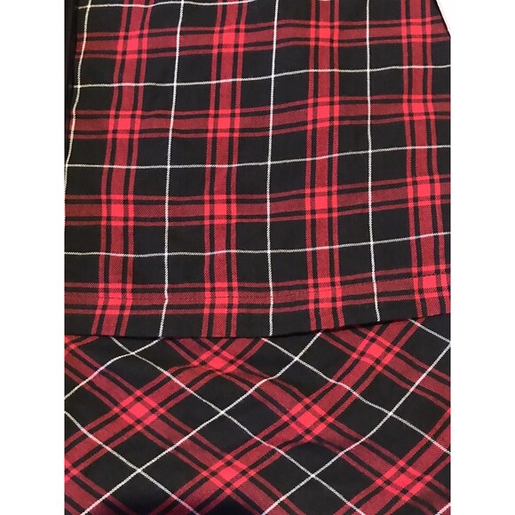 J.Jill Tunic Top Button Front Red Black Plaid Medium 100% Cotton Collard - Picture 8 of 8